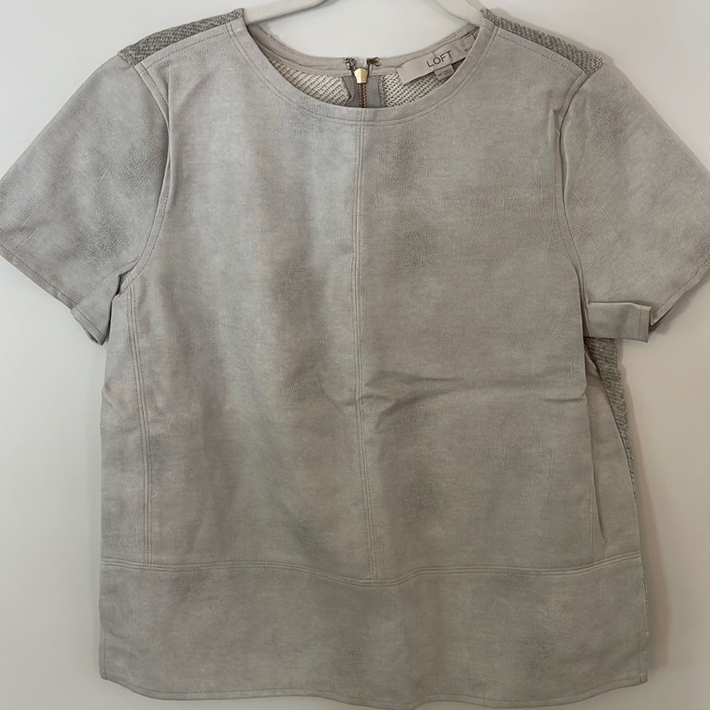 Faux leather loft top